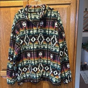Multicolor Patterned Pullover Sweater
